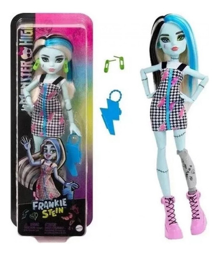 Muñeca Frankie Stein Monster High Con Cartera Mattel Hky76