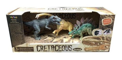 Cretaceous Set De Dinosaurios X 3 Partes Moviles Lny 99552