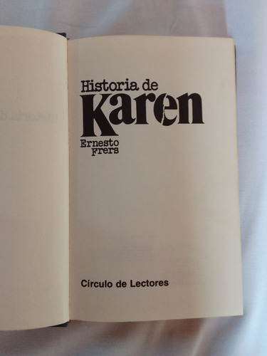 Historias De Karen. De Ernest Frers. Año 1977 (Usado)