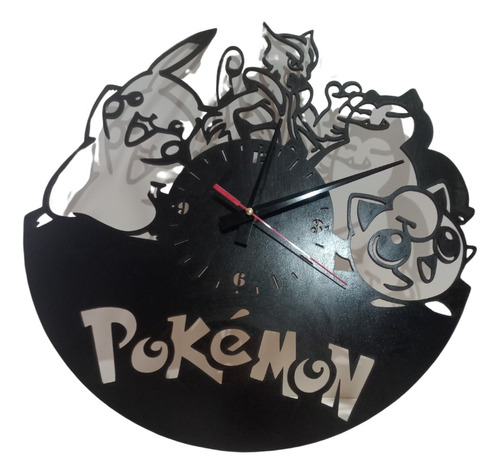 Reloj Artesanal De Pared - Pokemon - Madera
