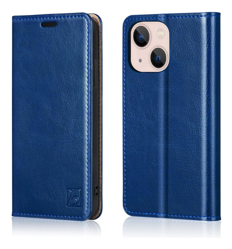 Funda Belamay Para iPhone 14 Plus Wallet Blue