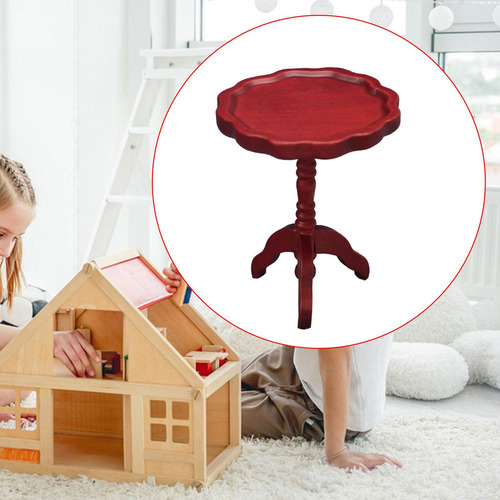 1:12 Simulación De Mesa De Casa De Muñecas Para Rojo