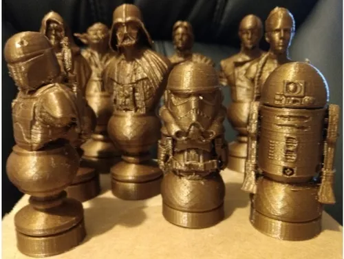 Peças Xadrez Star Wars - Arquivo Stl - Impressora 3d