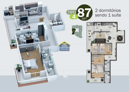 Imagem 19 de 22 de Apartamento 1 Dorm, Vista Mar, Entrada Facilitada! - Vplt004