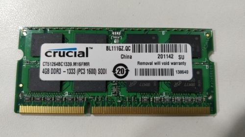 Memoria Ram  Ddr3 4gb 1 Crucial 1333 Mhz Muy Compatibles