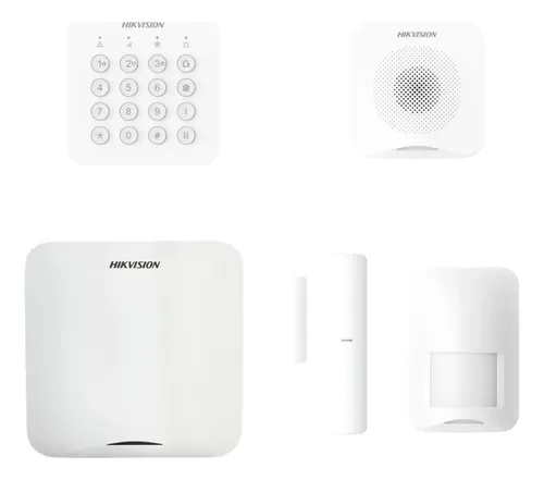 Kit de alarme sem fio Ax Home Hikvision com sirene e teclado