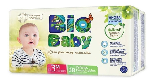 Bio Baby Pañales, Talla Mediana/3, 152 Pañales