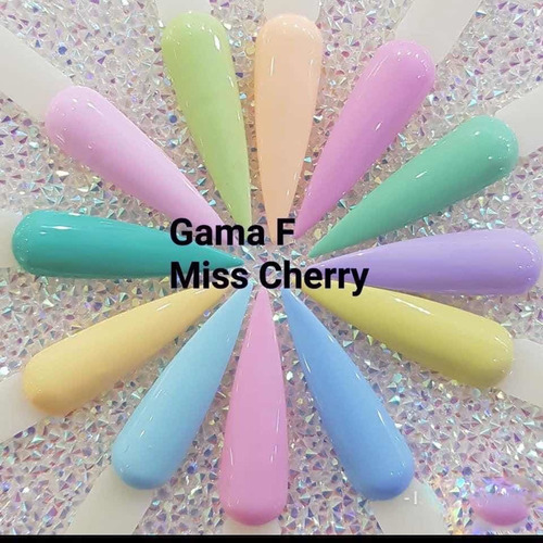 Imagen 3 de 10 de Gel Uv/led Miss Cherry Gama F 10ml Gel Semipermanente C/12pz