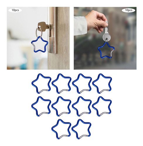 2 X 10 Uds Mosquetón En Forma De Estrella De Cinco Puntas