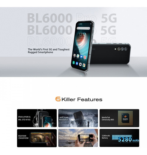 Blackview Bl6000 Pro | Resistente Ram 8 Gb / Interna 256 Gb