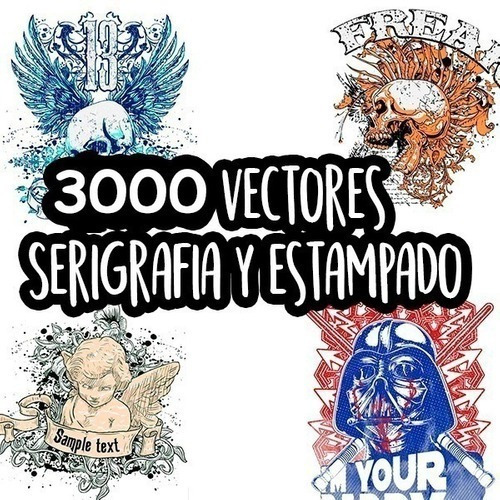 3000 Vectores Premium Camiseta Sublimar Serigrafía Plotter !