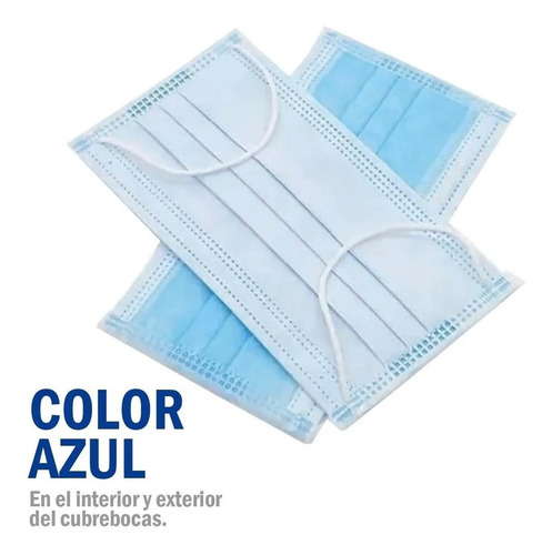Imagen 5 de 8 de Cubrebocas Tricapa Mascarilla Termosellado Plisado 200 Pz