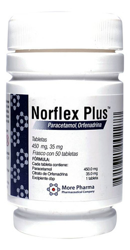 Norflex Plus Tableta 450/35 Mg, 50 Tabletas