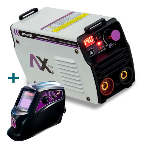 Kit Soldador Inversor Bivoltaje + Careta Axtech Axt-p140tbv