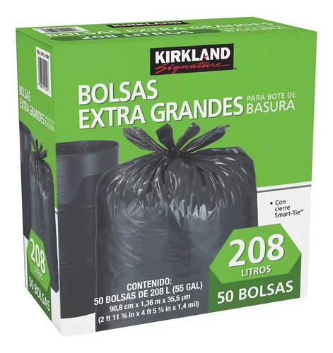 Bolsas Para Bote De Basura Extragrandes 50 Piezas