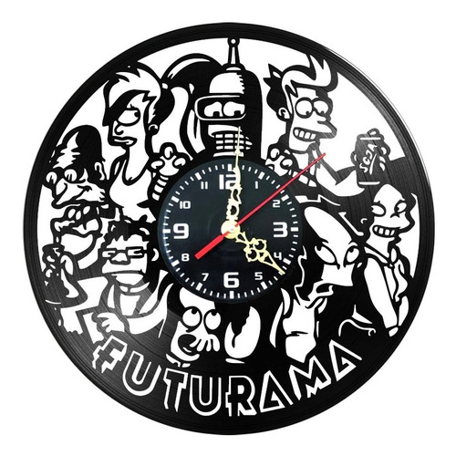 Reloj De Pared Futurama De Disco De Vinilo