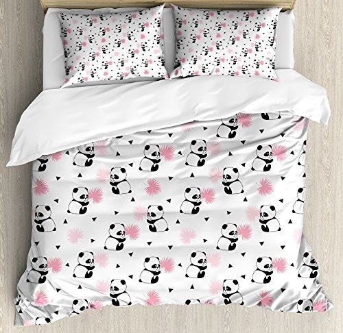 Lunático Panda Duvet Set De Cubierta, Niños Dibujos Nz657