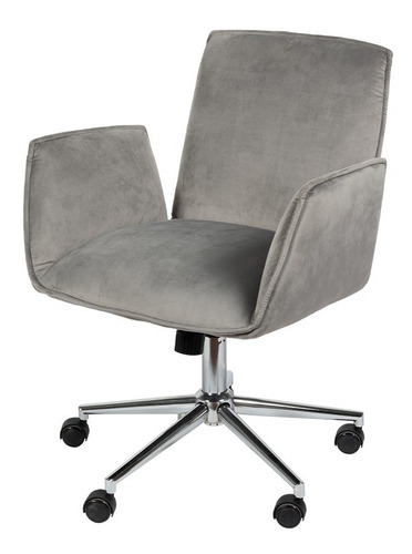 Silla De Oficina Ejecutiva Escritorio Ergonomica Moderna Color Gris Material del tapizado Terciopelo