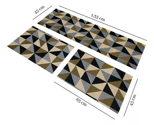 Jogo 3 peças passadeiras cozinha simples - J&M Tapetes Ltda - Tapete para  Cozinha - Magazine Luiza