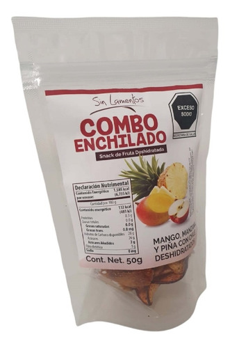 Combo Enchilado : Mango, Manzana Y Piña Con Chile (6 Piezas)