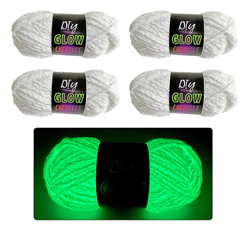 4x Hilo Que En La Oscuridad Hilo De Crochet Hilo Luminoso