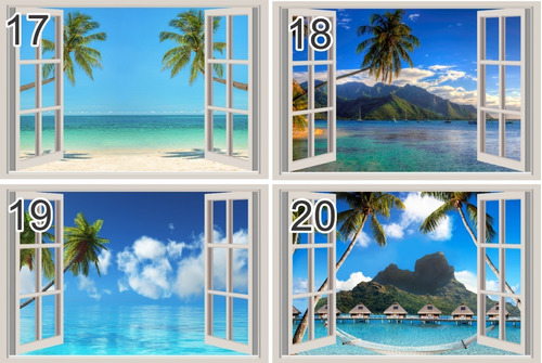 Poster-vinilos-paisajes-isla-arena-mar-palmeras-1,20x0,80
