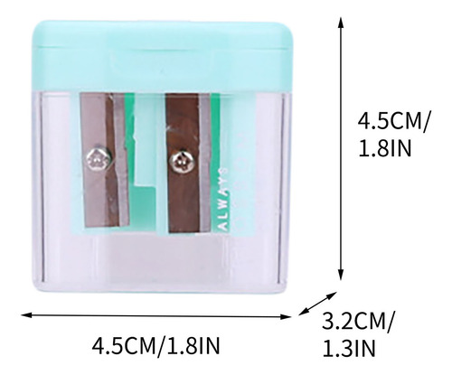 Sacapuntas De Doble Color Para Niños, Portátil, Ovalado, 4 U