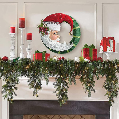 Corona De Navidad, Corona De Puerta De Papá Noel