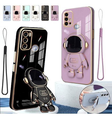 Funda Para Motorola Soporte De Astronauta Carcasa Con Correa