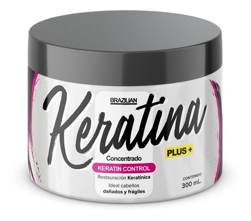 Concentrado de Keratina Brazilian 300ml para cabellos dañados y frágiles