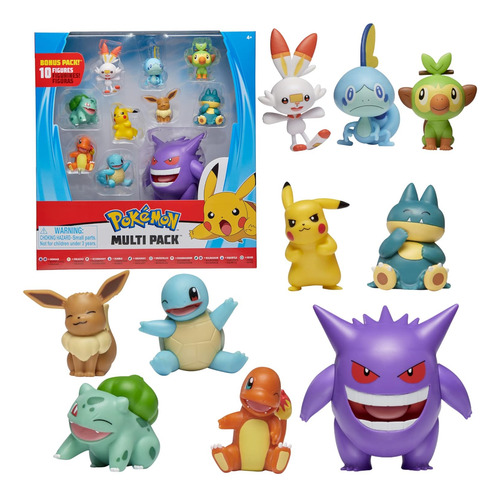 10 Pack De Pokemon Gengar Pikachu Charmander Exclusivo
