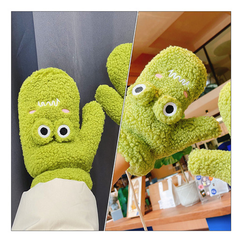 1 Par De Guantes Mullidos Con Dibujos Animados, Guantes CoLG