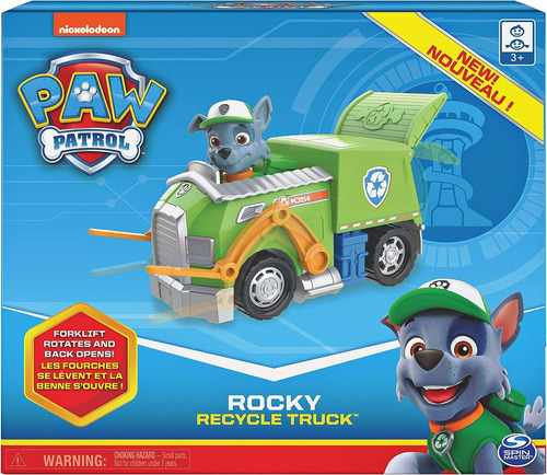 Vehículo Con Figura Juguete Paw Patrol, Rockys Recycle Truck