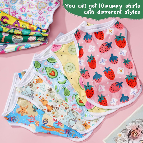 Saintrygo 10 Pcs Adorável Camisas De Cachorrinho Roupas De C