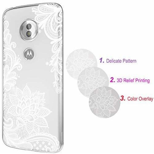Moto G7 Funda, Moto G7 Plus Funda Con Flores, Sidande Shockp