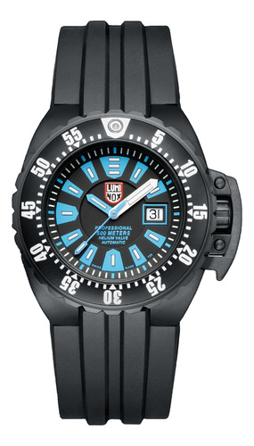 Reloj Luminox Deep Dive 1500 Series 44 Mm Scott Cassell Correa Negro Bisel Negro Fondo Negro