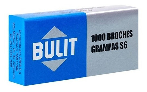 Imagen 2 de 6 de Broches - Grampas S6 Bulit Por 10 Cajas De 1000 Unidades