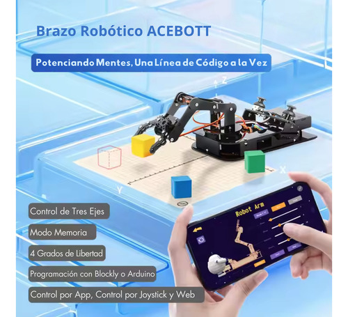 Brazo Robotico Acebott Esp32 Smart Compatible Arduino