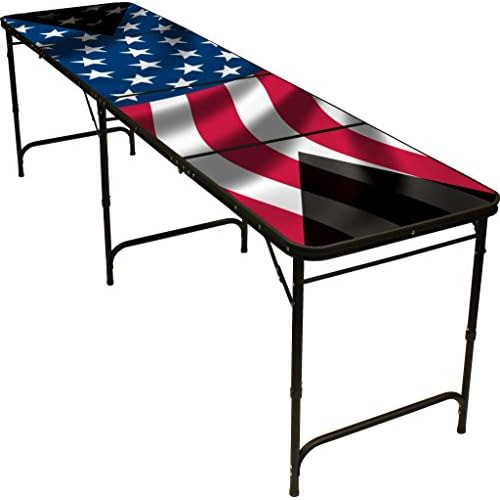 Mesa De Beer Pong De 8 Pies Bandera Estadounidense