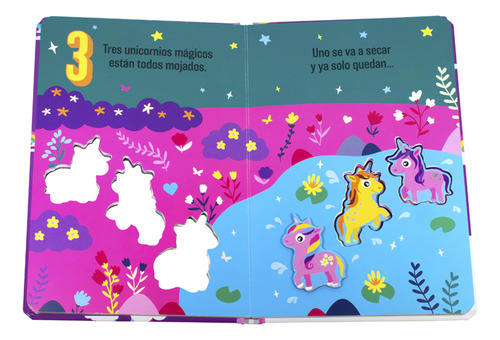 Libro 3d Para Contar. 5 Unicornios Mágicos