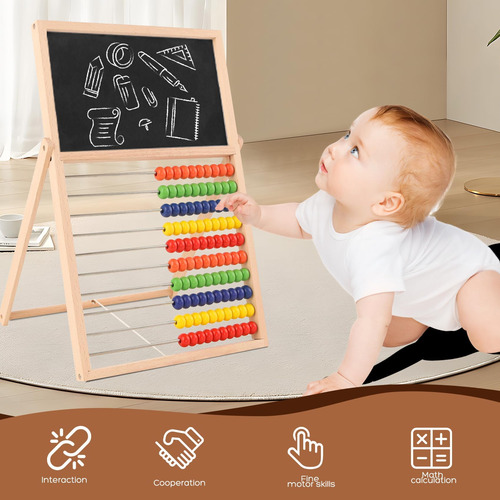 Ranqibo Wooden Abacus For Kids Math - Blackboard Blackboard