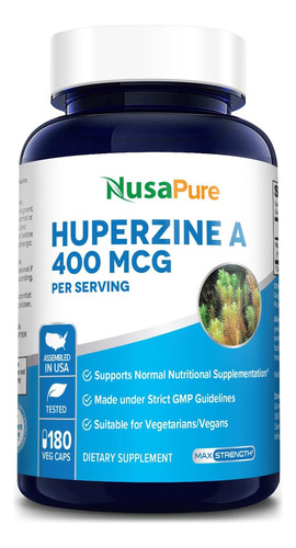 Huperzine A 400 Mcg Suplemento Cerebral Nootropico 180 Cap