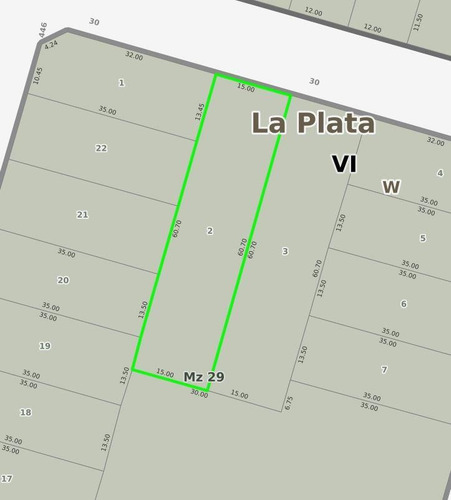 Imagen 2 de 5 de Terreno Venta 15x60 Mts - 910 Mts 2 Totales - City Bell