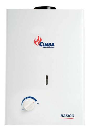 Calentador De Agua Instantáneo Cinsa 1servicio, 6l/min Gaslp Color Blanco