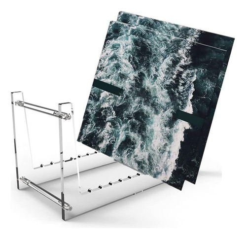 * 1 Porta Discos De Vinilo Transparente For Almacenamiento