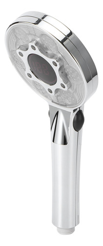 Cabeça De Chuveiro G1/2in Digital Led De 3 Cores Com Tempera