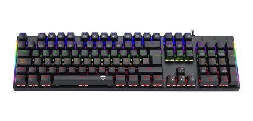 Imagen 3 de 4 de Teclado Mecánico Gamer T-dagger T-tgk310-rd Naxos Rgb Red Sw
