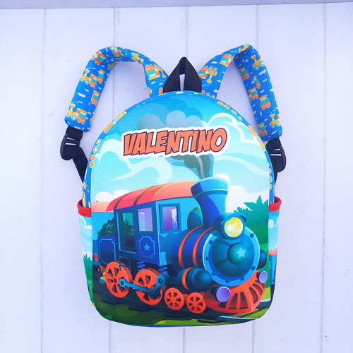 Mochila Jardin Personalizada Camiones Construccion Grua 