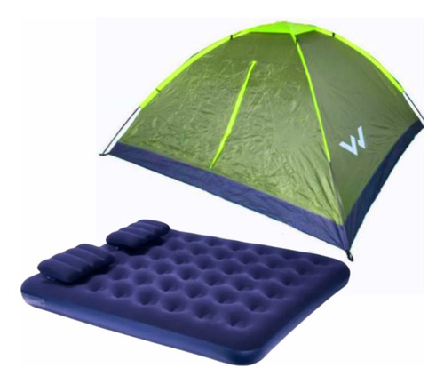 Carpa 240 X 240 + Colchon 2 Plazas Queen