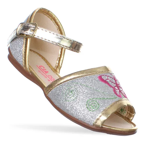 Sandalia prata cheap barata